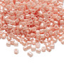 DBL-1533 - 8/0 - Miyuki - Op White Glazed Luster Salmon - 7.5gms (approx 220 Beads) - Glass Delica Beads - Cylinder