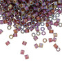 DBL-0853 - 8/0 - Miyuki - Translucent Matte Rainbow Dark Topaz Brown - 7.5gms (approx 220 Beads) - Glass Delica Beads - Cylinder
