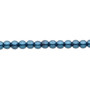 4mm - Celestial Crystal® - Teal - 2 Strands - Round Glass Pearl