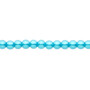 4mm - Celestial Crystal® - Turquoise Blue - 2 Strands - Round Glass Pearl