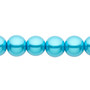 10mm - Celestial Crystal® - Turquoise Blue - 2 Strands - Round Glass Pearl
