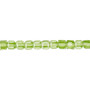 4mm - Celestial Crystal® - Transparent Green - 16" Strand  - 18 Facet Cube