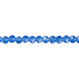 4mm - Celestial Crystal® - Transparent Medium Blue - 1 Strand (approx. 100 Pack)  - 32 Facet Round