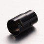 1 Set - Column 304 Stainless Steel Locking Tube Magnetic Clasps, Electrophoresis Black, 17x6mm, Hole: 4mm