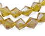 4mm - Luster - Medium Gold - 2 strands - (approx 180pcs) - Glass Bicone