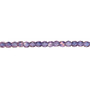 3mm - Czech - Purple & Gold - Strand (approx 130 beads) - Faceted Round Fire Polished Glass