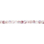 3mm - Czech - Two tone Crystal/Amethyst Purple AB - Strand (approx 130 beads) - Faceted Round Fire Polished Glass