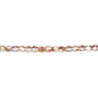 3mm - Czech - Pink & Peach Luster - Strand (approx 130 beads) - Faceted Round Fire Polished Glass