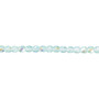 3mm - Czech - Light Aqua AB - Strand (approx 130 beads) - Faceted Round Fire Polished Glass