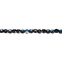 3mm - Czech - Jet AB - Strand (approx 130 beads) - Faceted Round Fire Polished Glass