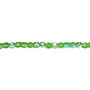 3mm - Czech - Emerald Green AB - Strand (approx 130 beads) - Faceted Round Fire Polished Glass
