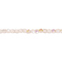 3mm - Czech - Light Rose AB - Strand (approx 130 beads) - Faceted Round Fire Polished Glass