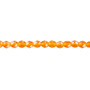 4mm - Czech - Transparent Orange - Strand (approx 100 beads) - Faceted Round Fire Polished Glass