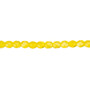 4mm - Czech - Transparent Yellow - Strand (approx 100 beads) - Faceted Round Fire Polished Glass