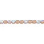 4mm - Czech - Matte Light Brown AB - Strand (approx 100 beads) - Faceted Round Fire Polished Glass