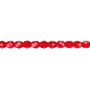 4mm - Czech - Light Red - Strand (approx 100 beads) - Faceted Round Fire Polished Glass