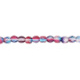 4mm - Czech - Red & Blue - Strand (approx 100 beads) - Faceted Round Fire Polished Glass