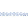 6mm - Czech - Transparent Ice Blue - Strand (approx 65 beads) - Faceted Round Fire Polished Glass