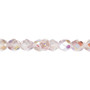 6mm - Czech - Two Tone Crystal/Lavender AB - Strand (approx 65 beads) - Faceted Round Fire Polished Glass