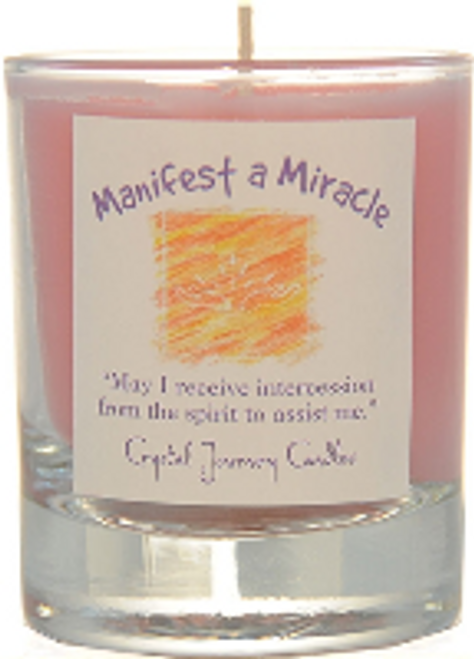 Herbal Votive Glass Candle, Manifest