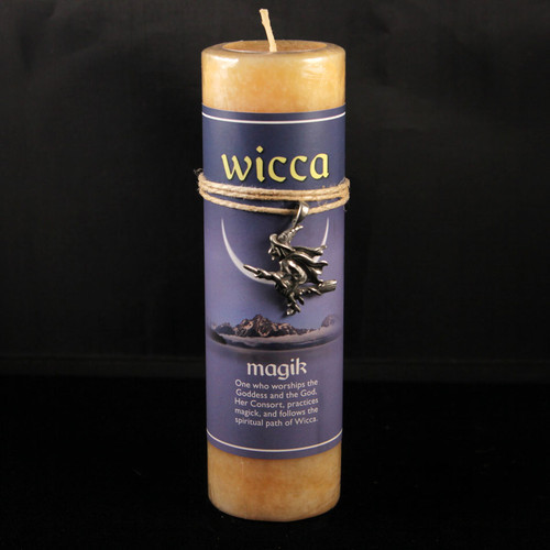Wicca Candle - Magick (Witch w/ Broomstick)
