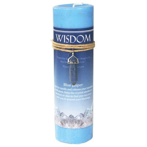 Crystal Energy Pendant Candle - Wisdom (Blue Jasper)