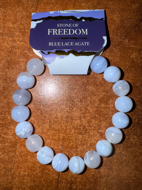 Blue Lace Agate Energy Bracelet 8mm Blue Lace Agate Energy Bracelet 8mm