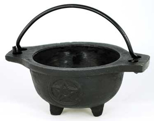 Pentagram Cast Iron Cauldron 3 1/2 Pentagram Cast Iron Cauldron 3 1/2