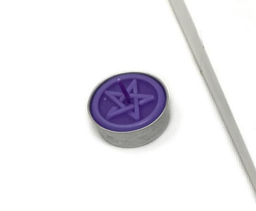 Pentacle Tealight Candle - Purple