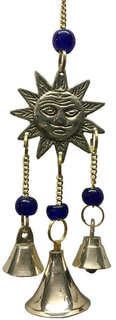 Brass Wind Chime with Bells Sun Brass Wind Chime with Bells Sun