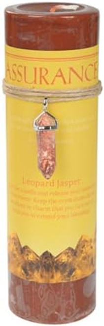 Crystal Energy Pendant Candle - Assurance (Leopard Jasper) Crystal Energy Pendant Candle - Assurance (Leopard Jasper)