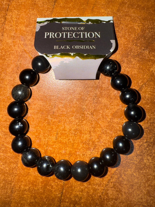 Black Obsidian Energy Bracelet 8mm Black Obsidian Energy Bracelet 8mm