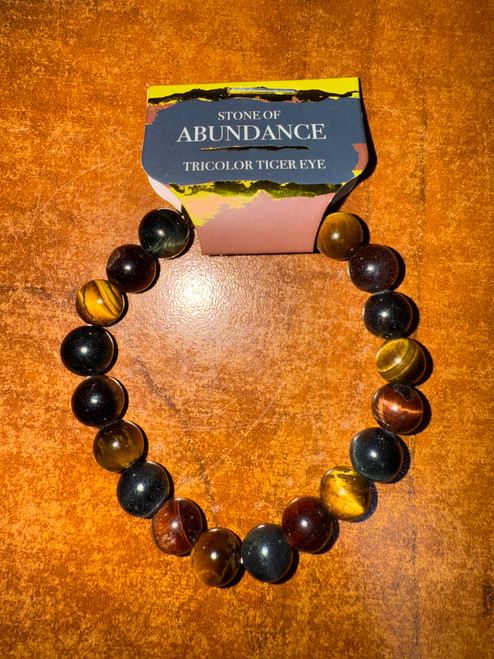 Tri Color Tiger's Eye (Red, Blue, Yellow) Energy Bracelet 8mm Tri Color Tiger's Eye (Red, Blue, Yellow) Energy Bracelet 8mm