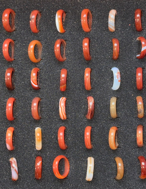 Assorted Carnelian Rings Assorted Carnelian Rings