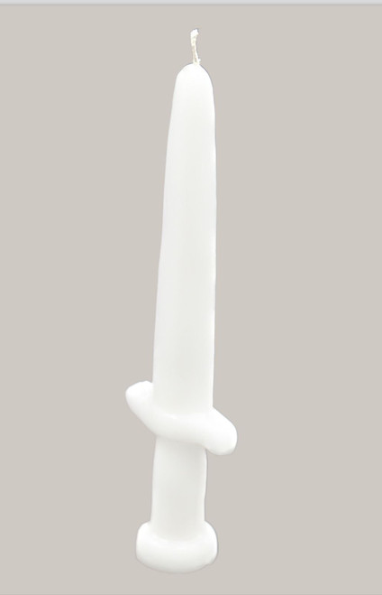 Sword candle white 7"