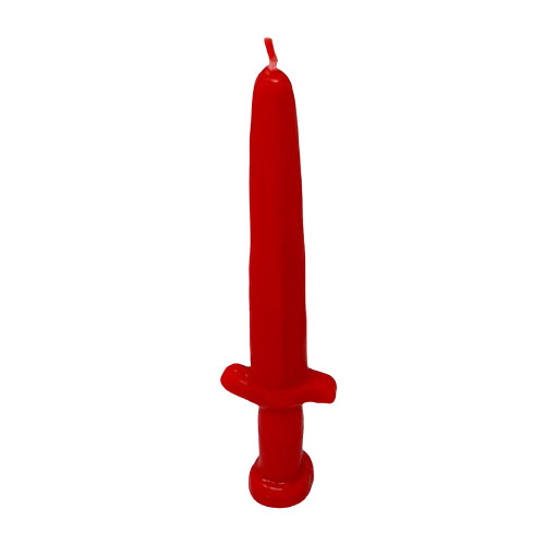 Sword candle red 7"