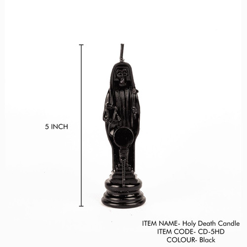 Holy death Santa Muerte Figure Candle - Black