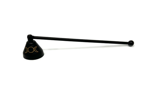 Iron Candle Snuffer Triple Moon 9"