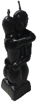 Erotic Couple Candle - Black