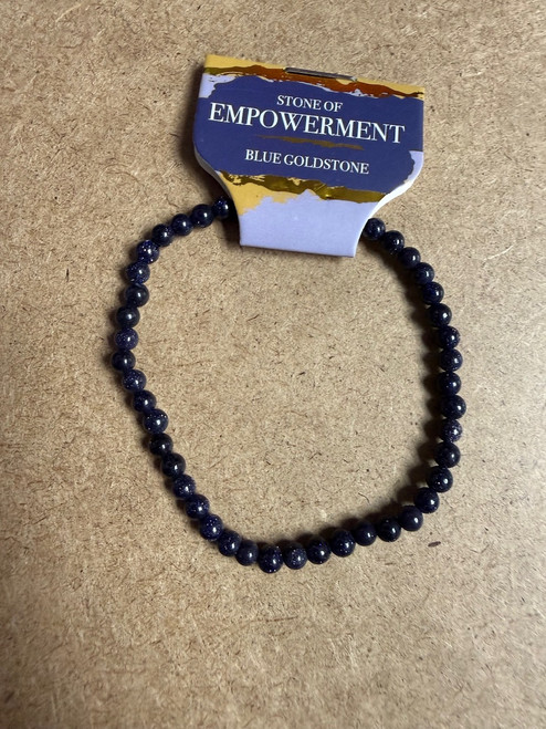 Blue Goldstone Bracelet 4MM