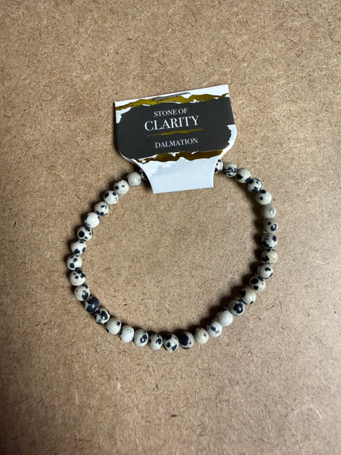 Dalmatian Stone Bracelet 4MM