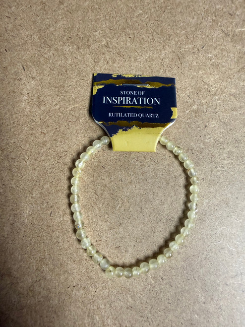 Rutilated Quartz Bracelet 4MM
