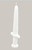 Sword candle white 7"