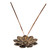 Metal Incense holder Lotus antique gold 5"