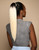 Extensions de cheveux synthétiques lisses Feme Weave coiffées en queue de cheval