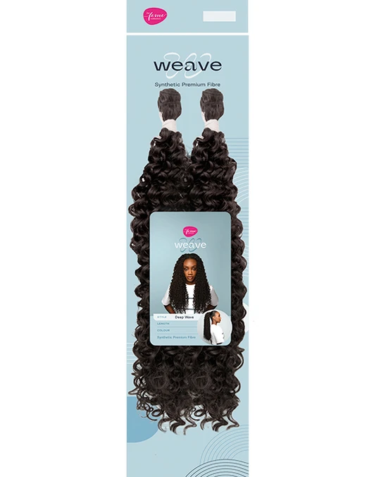 Emballage des extensions de cheveux synthétiques Feme Weave Deep Wave