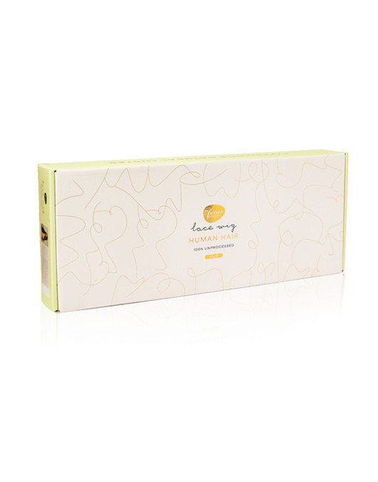 Perruque en dentelle HD Feme Collection, cheveux humains, emballage