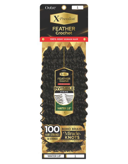 X-Pression Remi Feather Crochet - Water