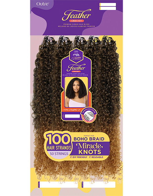 Purple Pack Brazilian - Feather Crochet Type 4 Frappe