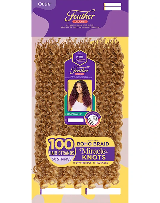 Purple Pack Brazilian - Feather Crochet Dominican